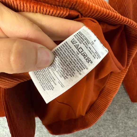 GAP Burnt Orange Corduroy Double Breasted Blazer Women’s Size 6 Jacket - Picture 12 of 16
